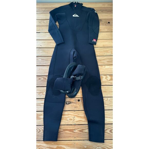 Quiksilver Full Body Wetsuit And Booties Size Medium Men’s Black - Picture 1 of 10